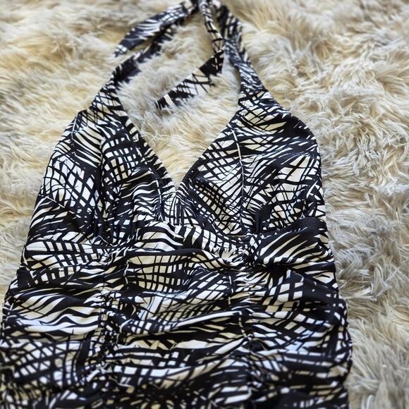 Jordan Taylor ONE-PIECE BATHING SUIT, black and white size 8 - Picture 2 of 8